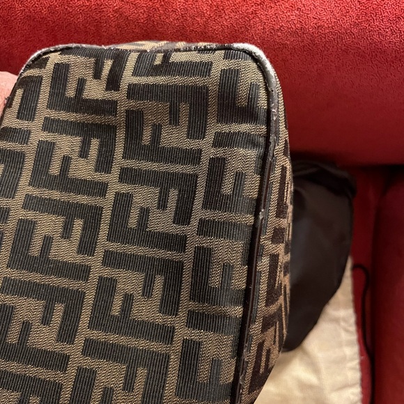 Fendi Zucca Black and Brown Monogram Shoulder Bag - Picture 10 of 10